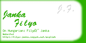janka filyo business card
